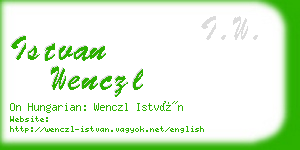 istvan wenczl business card